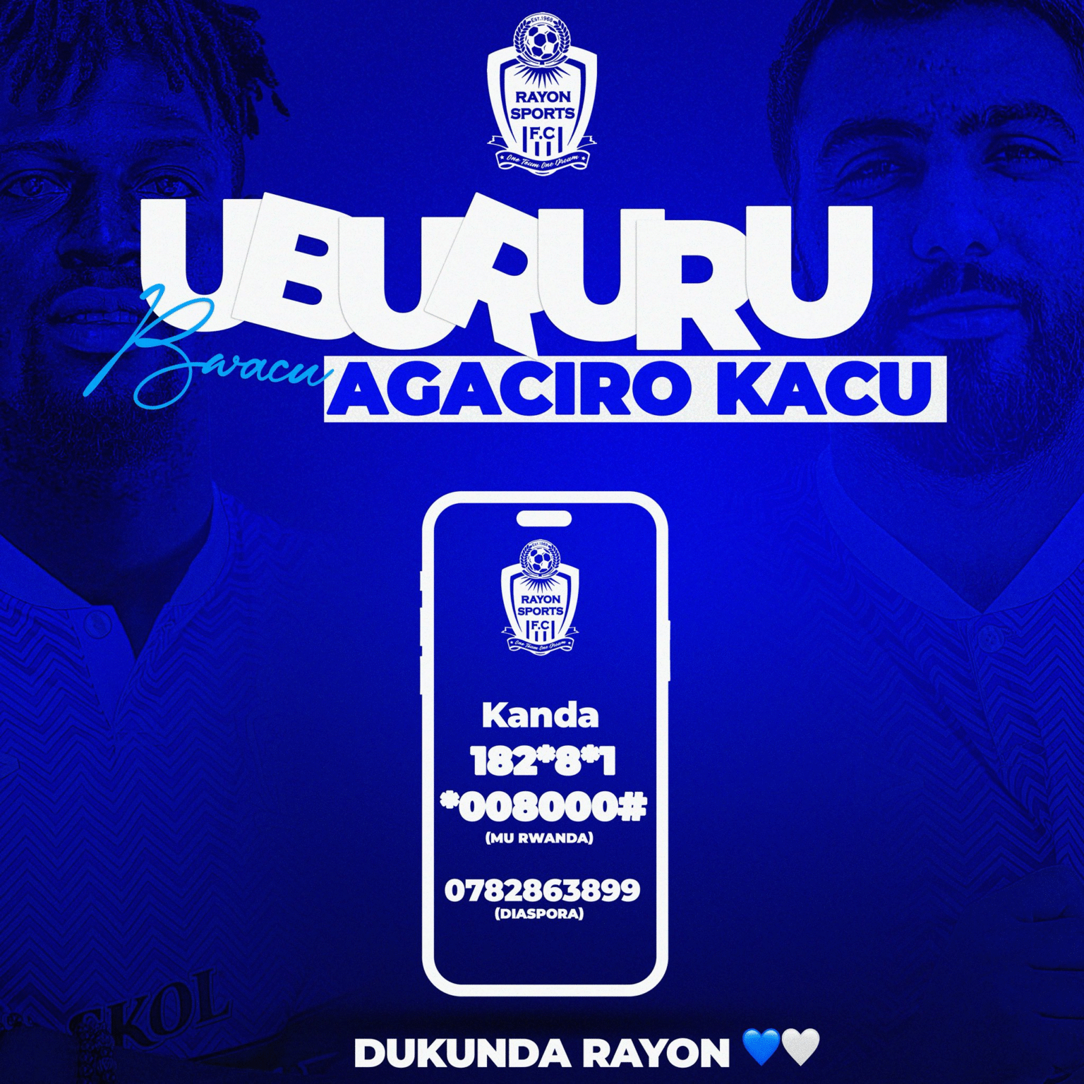 Muri Rayon Sports “Ubururu bwacu, agaciro kacu” biri gutanga umusaruro.