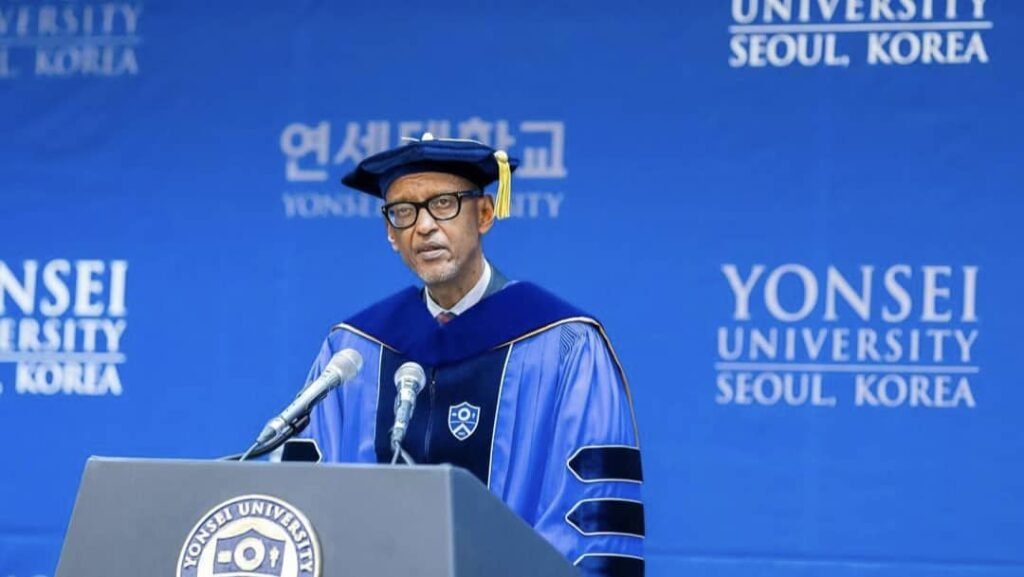 PEREZIDA KAGAME YABONYE IMPAMYABUSHOBOZI Y’IKIRENGA MURI YONSEI UNIVERSITY