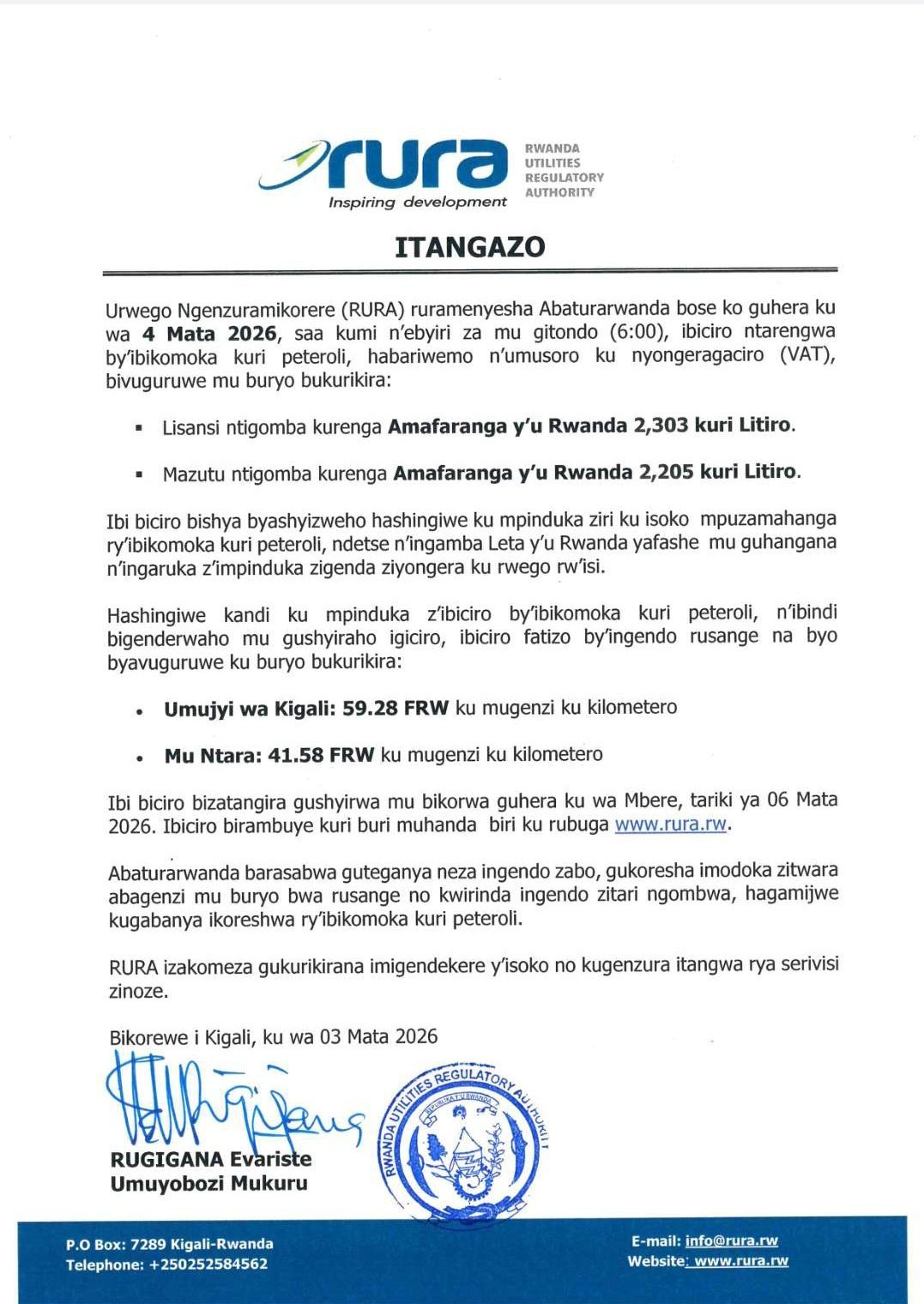 Abaturage Basabwe Kwirinda Ingendo Zitari ngombwa Kubera Izamuka ry’Ibiciro bya Peteroli