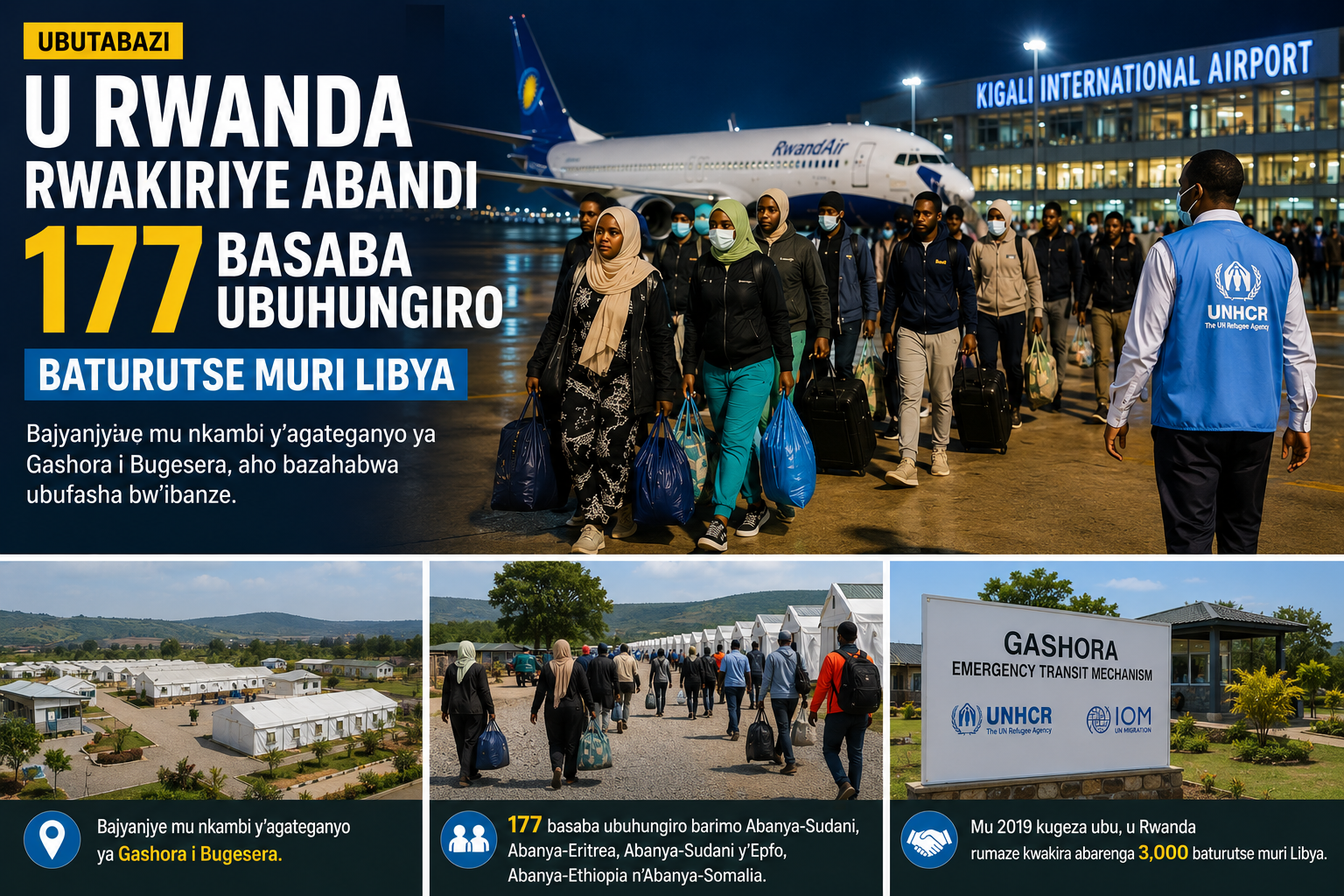 U Rwanda rwakiraye abantu 177 basaba ubuhungiro